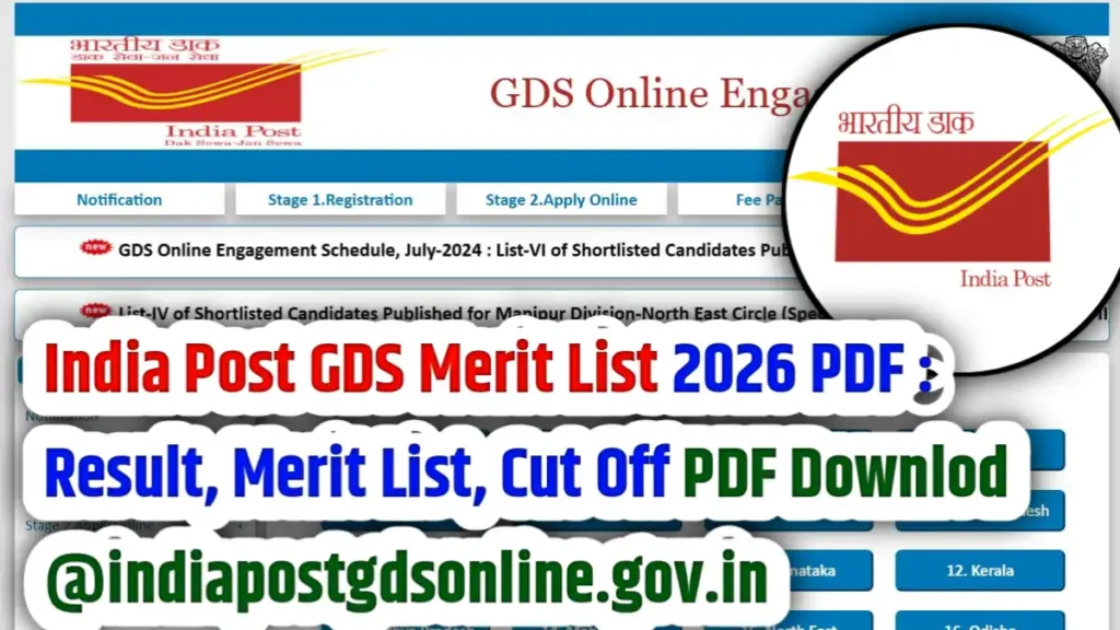 India Post GDS Merit List 2026 PDF