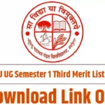 BNMU UG Semester 1 Third Merit List 2026
